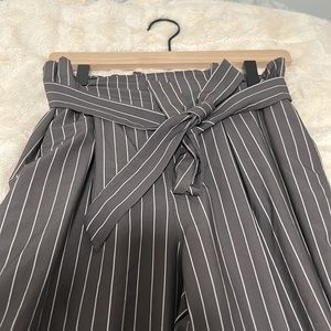 Athleisure pinstripe pants